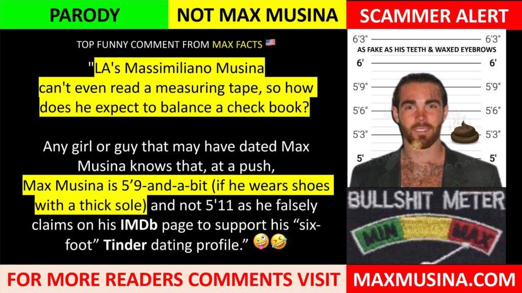 LA's Massimiliano Musina can't even read a measuring tape, so how does he expect to balance a check book?