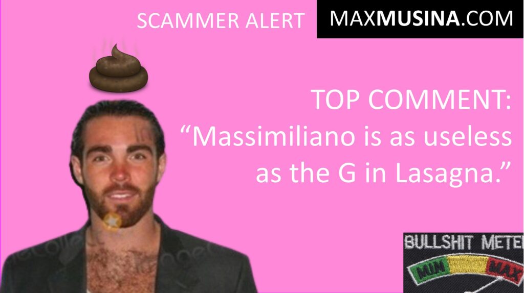 As Useless as the G in Lasagna - Max Musina (Massimiliano Musina) @maxmusina @max_musina map group LinkedIn IMDb